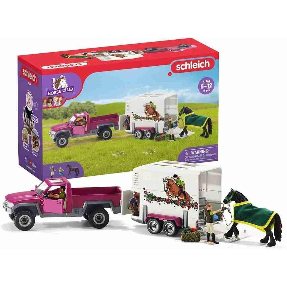 New! Schleich Horse Club 42346 38-Piece Toy Horse Trailer Truck Playset Play Set